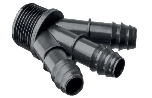 “Y” ACETAL ROSCA MACHO 3 SALIDAS A MANGUERA