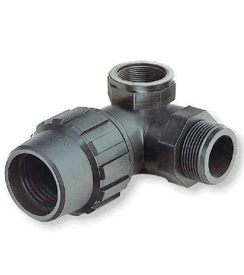 CODO FITTING 3 SALIDAS (1 FITTING - 1 R/HEMBRA - 1 R/MACHO) P.E.