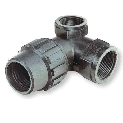 CODO FITTING 3 SALIDAS (1 FITTING - 1 R/HEMBRA - 1 R/MACHO) P.E.