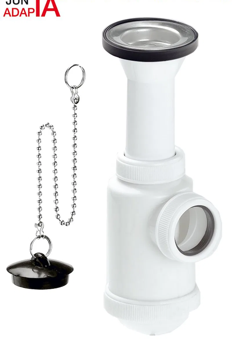 SIFÓN BOTELLA CON VÁLVULA, TAPÓN Y CADENA